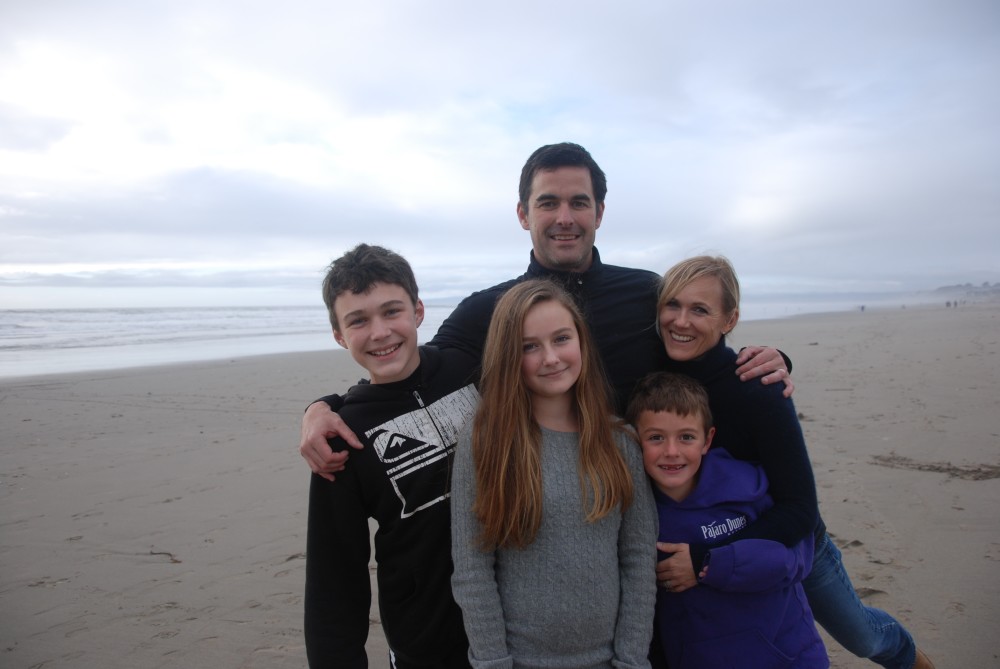 Bill and Kimberly Chisholm, with children Will, Aidan and Quentin