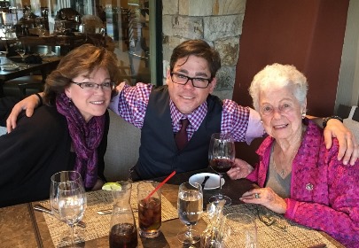 Dana Armstrong and Steven Armstrong, celebrating his grandmother's birthday