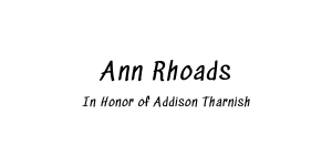 Ann Rhoads
