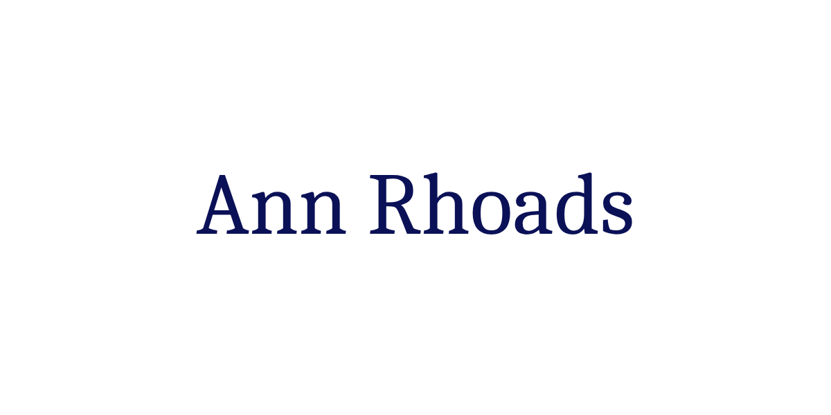 Ann Rhoads