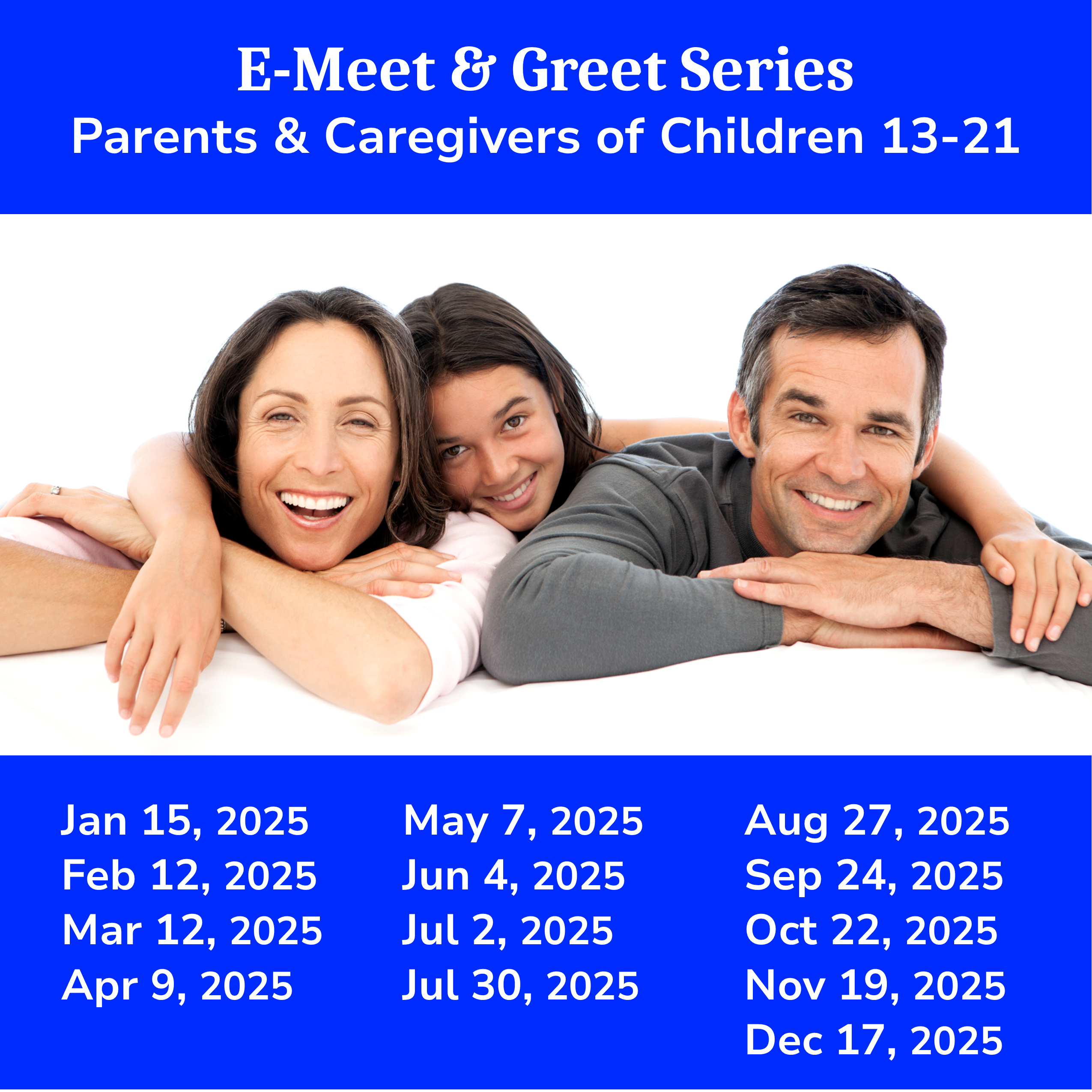 E-Meet & Greets for Parents/Caregivers of Children with T1D Ages 13 and over (Recurring Every 4 Weeks)