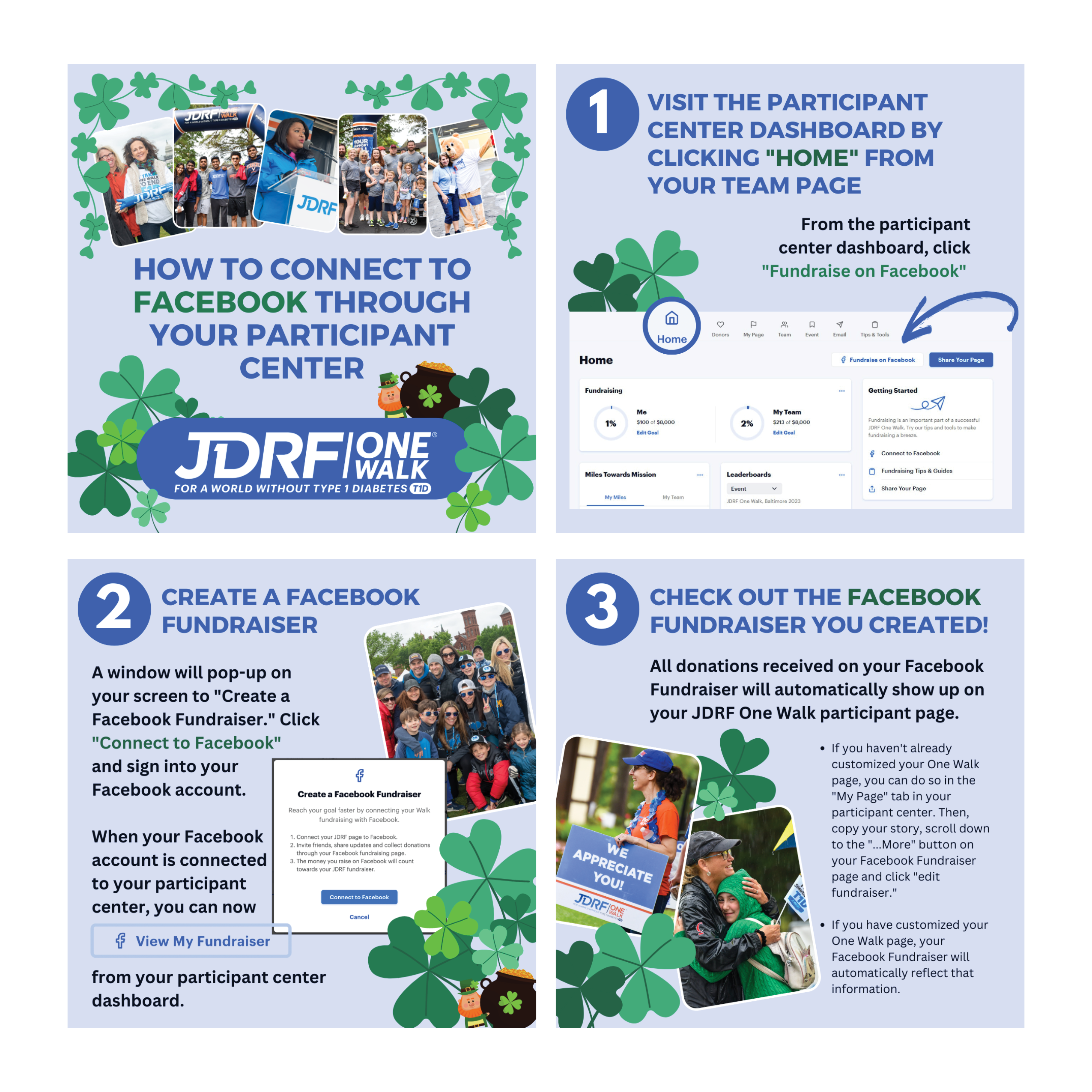 How to Connect Your T1D One Walk to a Facebook Fundraiser