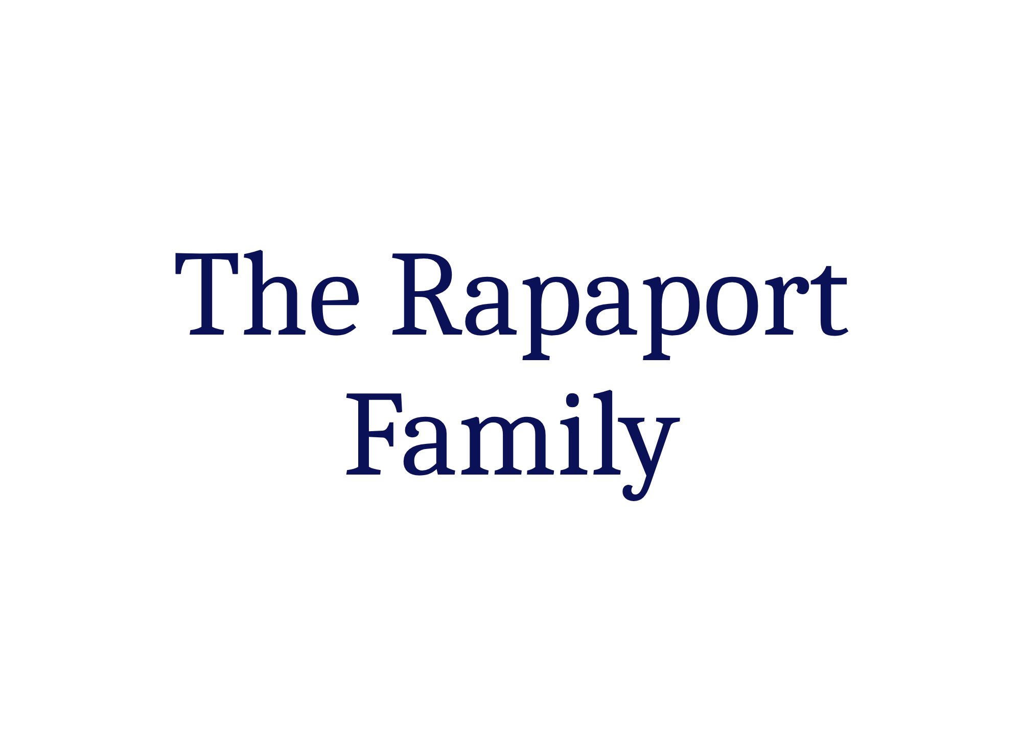 The Rapaport Famiy