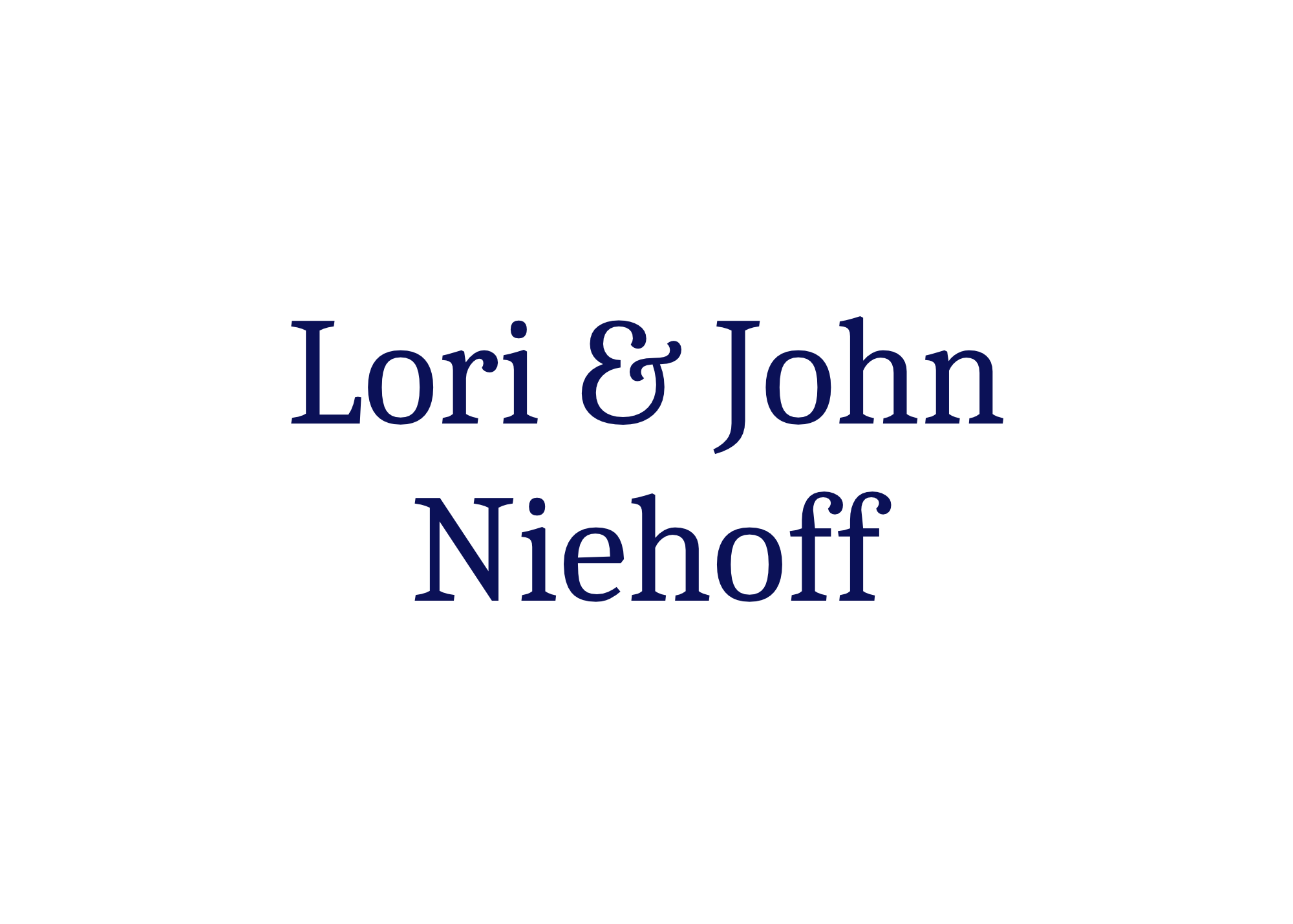 Lori & John Niehoff