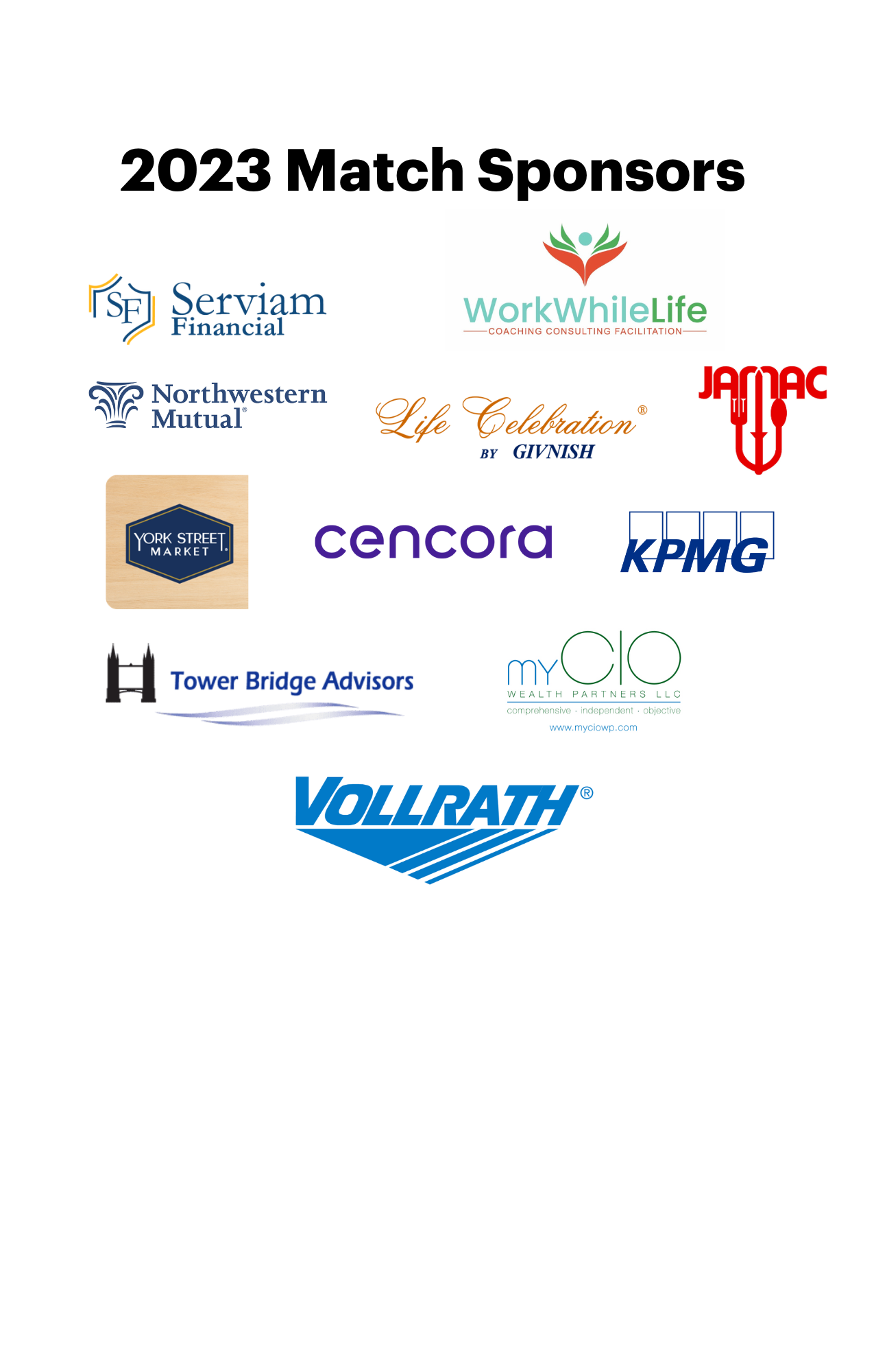 Breakthrough T1D One Walk Match Sponsors
