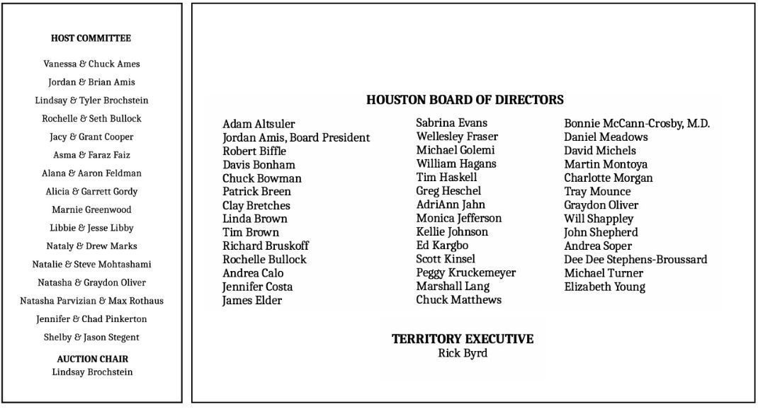 host committee + board