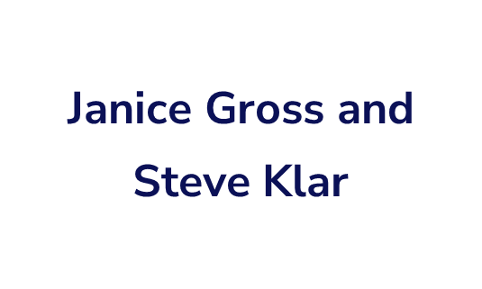 Janice Gross and Steve Klar