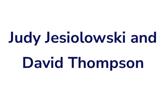 Judy Jesiolowski and David Thompson