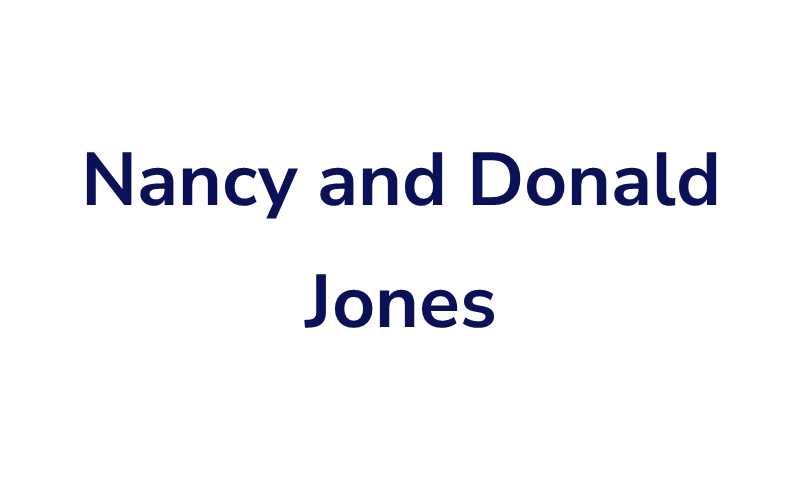 Nancy and Donald Jones