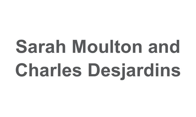 Sarah Moulton and Charles Desjardins