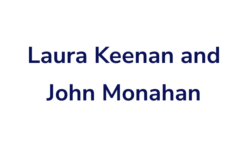 Laura Keenan and John Monahan