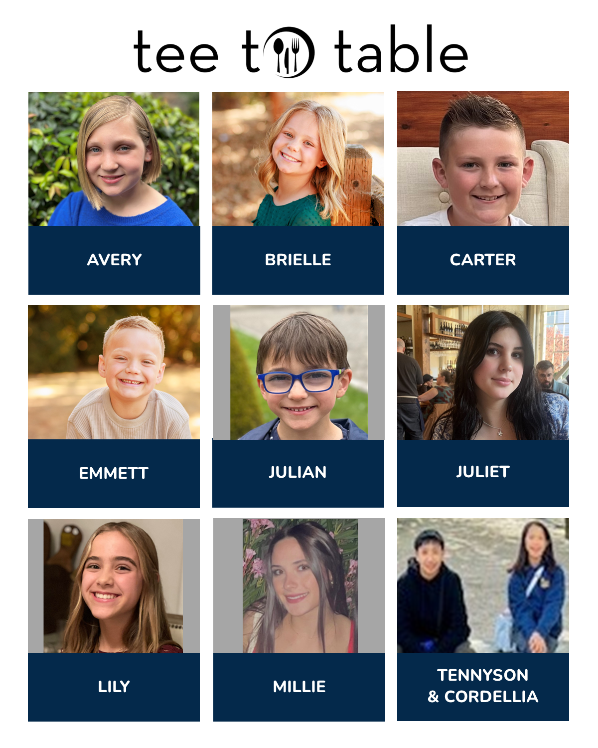 Meet the 2025 Tee to Table Youth Ambassadors