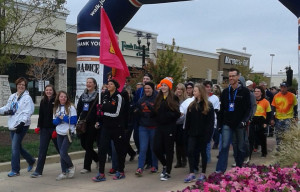 Ceci & Company with their pink flag held high!