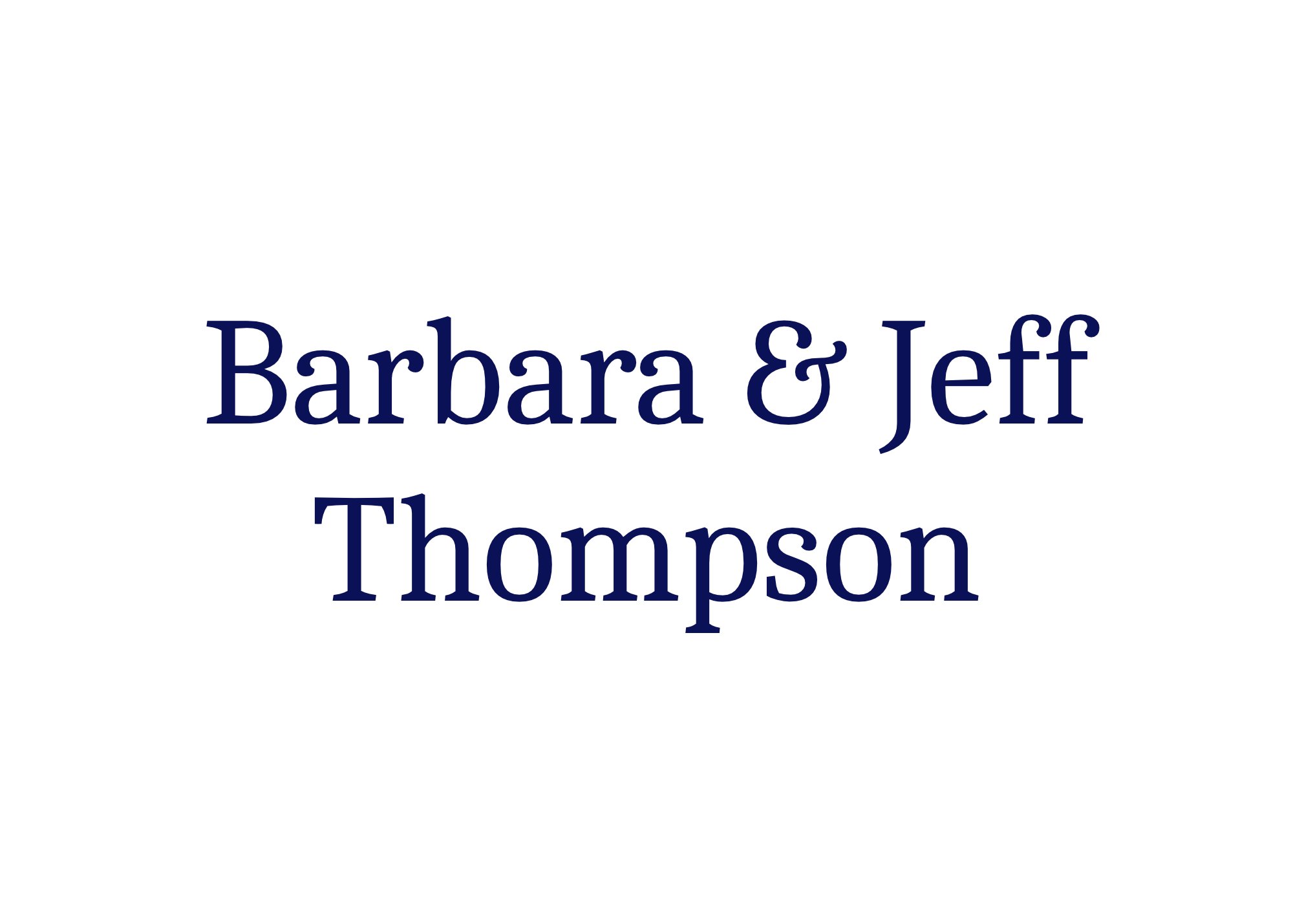 Barbara & Jeff Thompson