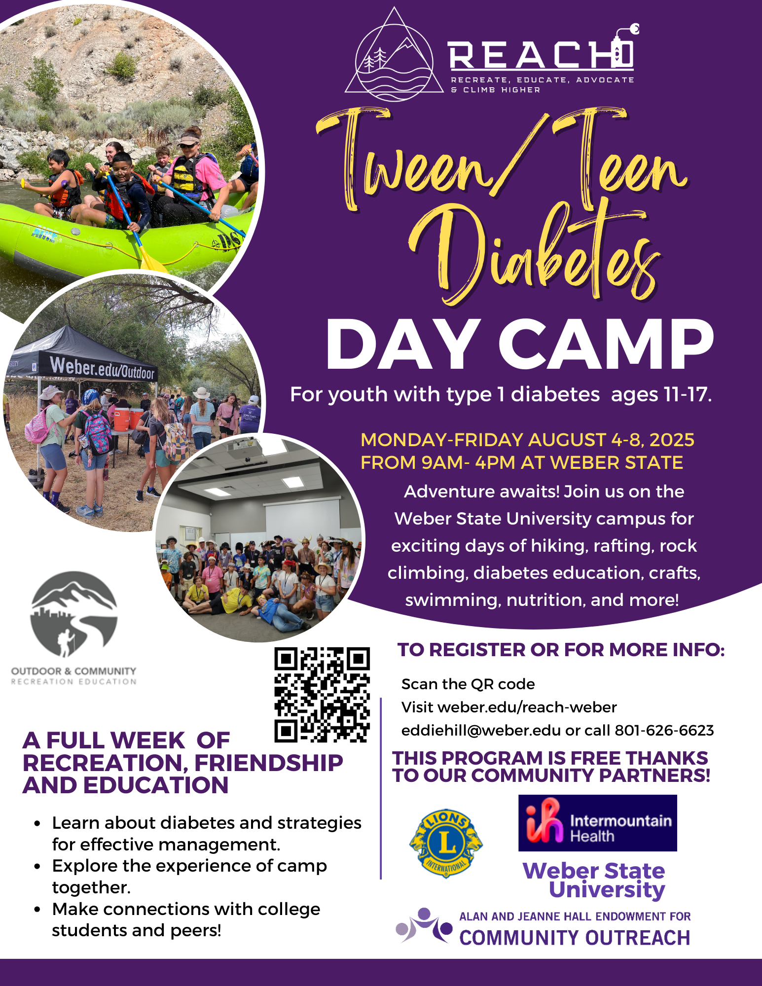 REACH: Tween/Teen Diabetes Day Camp