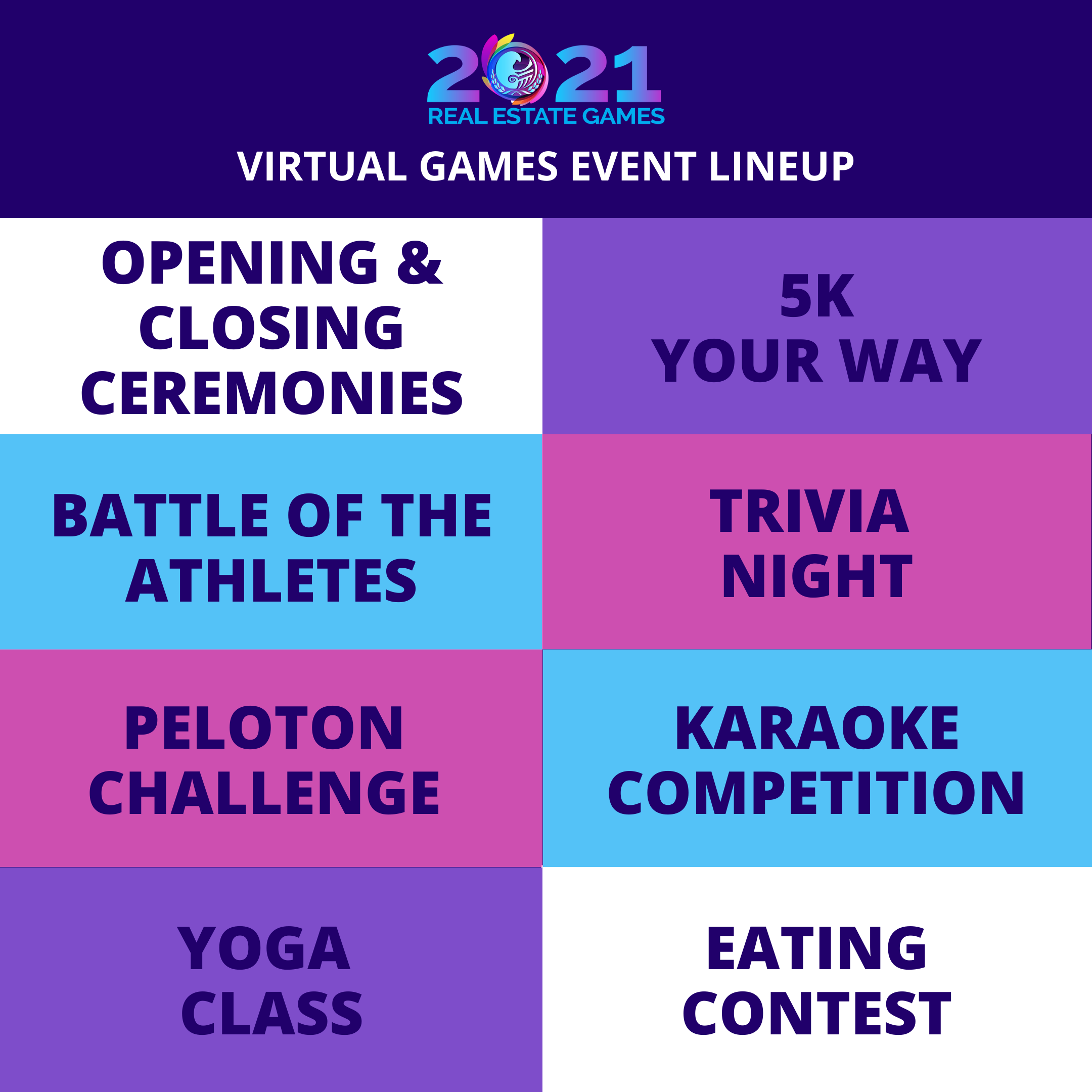2021 Breakthrough T1D Real Estate Games- Virtual Event Lineup