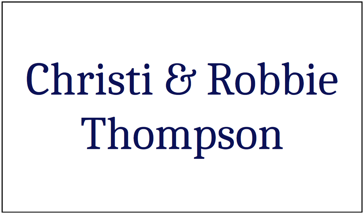Christi & Robbie Thompson