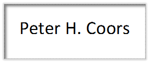 Peter H. Coors