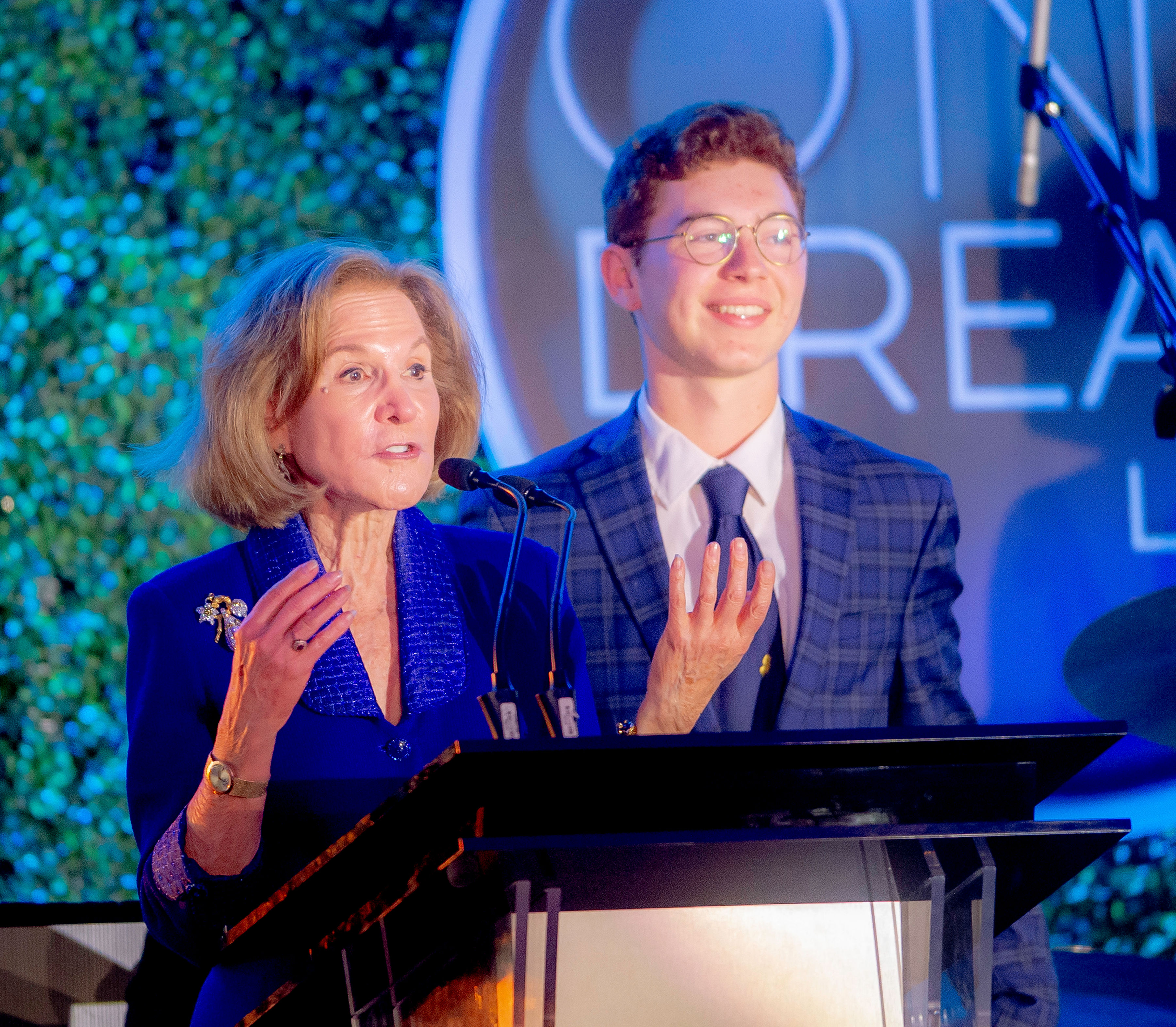 2019 Gala, Ruthi, Danny, stage