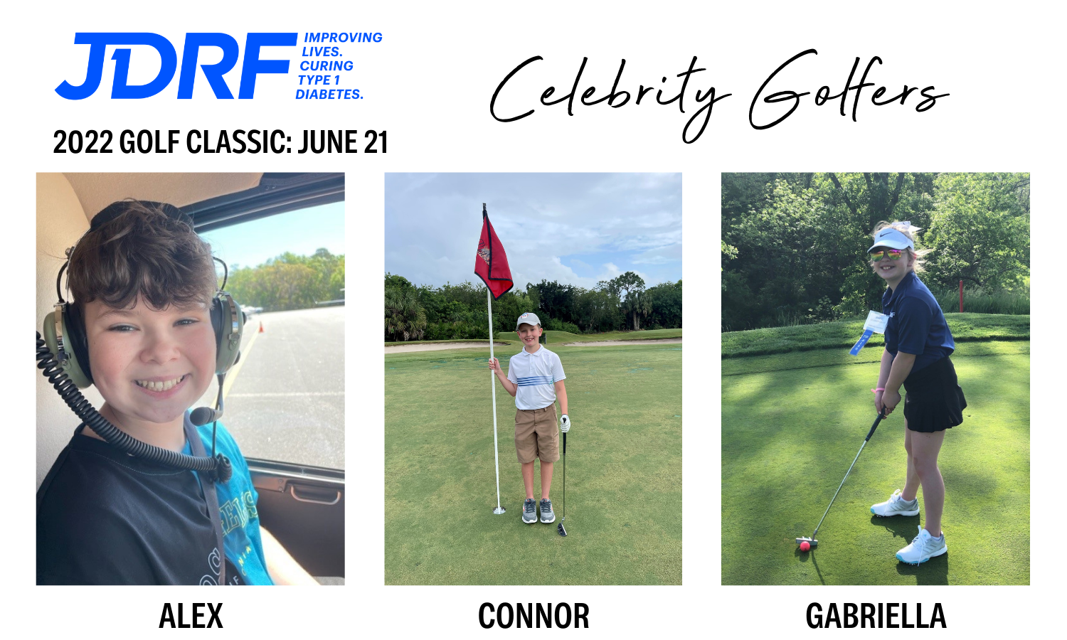 Introducing Our T1D Celebrity Golfers