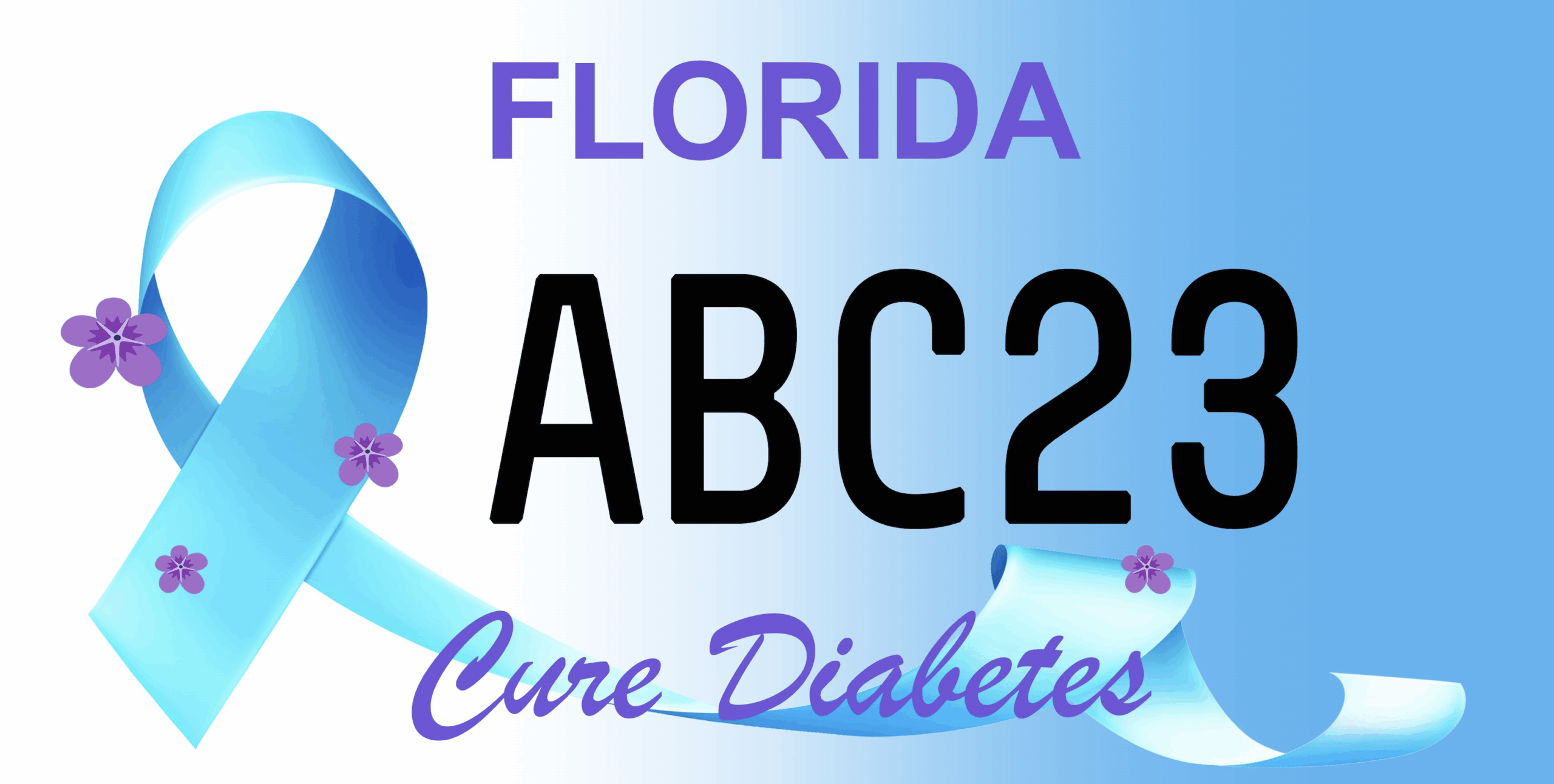 Cure Diabetes License Plate