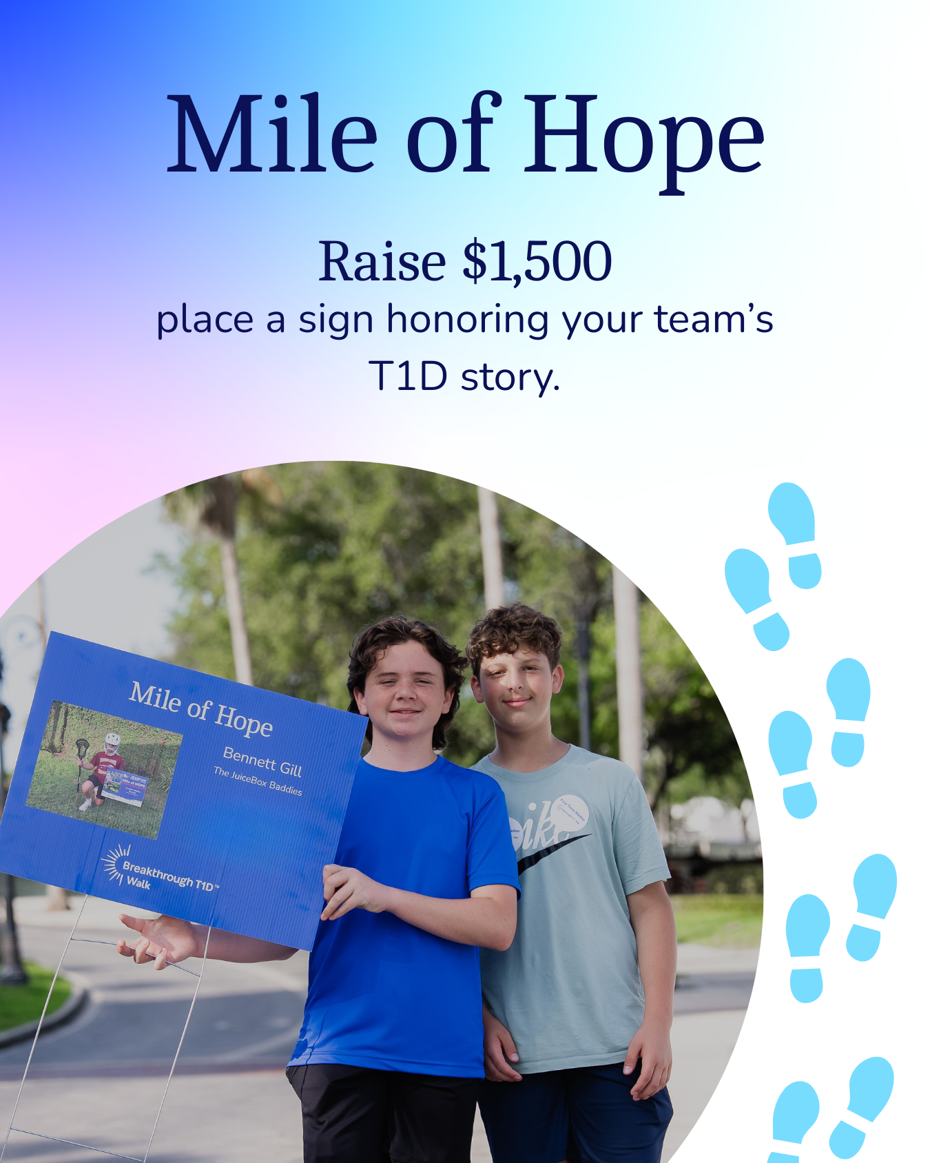 Northern Florida Walk: Mile of Hope Signs