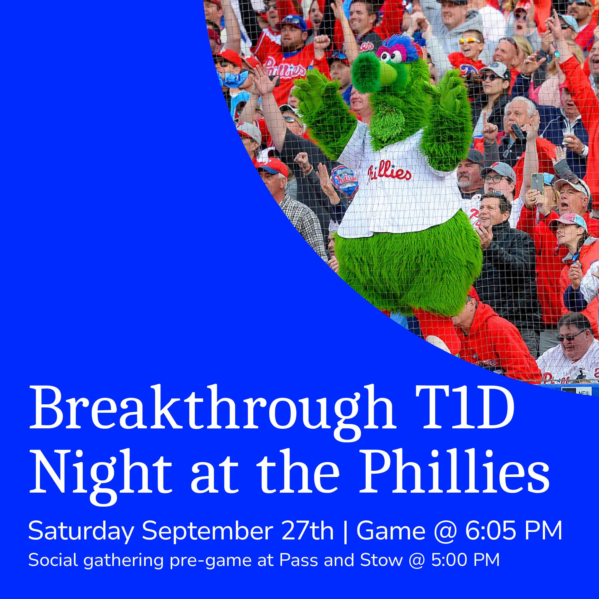 Breakthrough T1D Night at the Phillies vs. the Twins