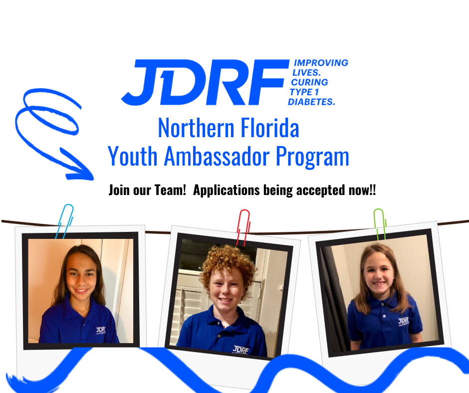 Breakthrough T1D Northern Florida Youth Ambassador Application – DEADLINE EXTENDED TO AUGUST 3RD!