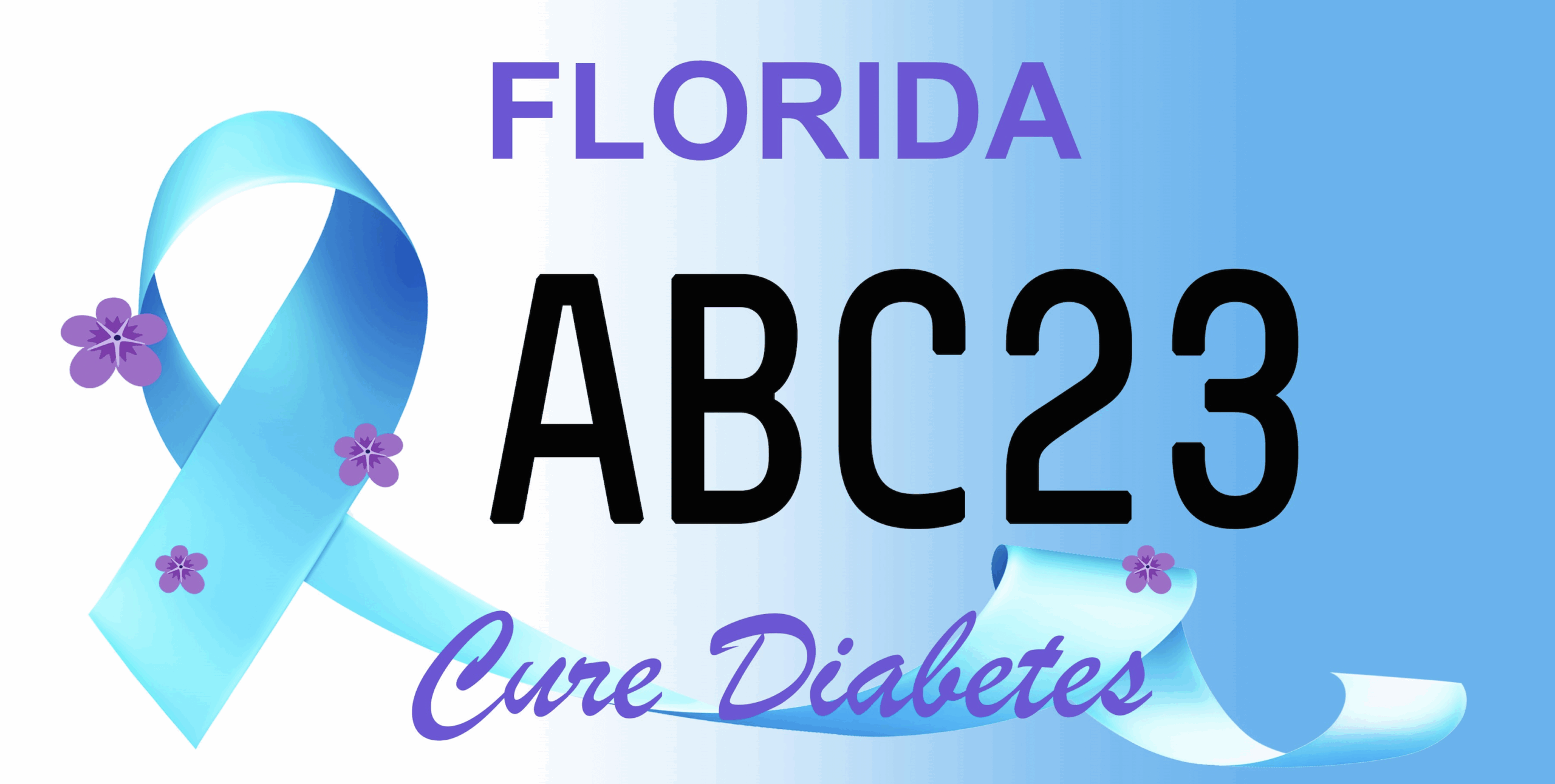 Cure Diabetes License Plate