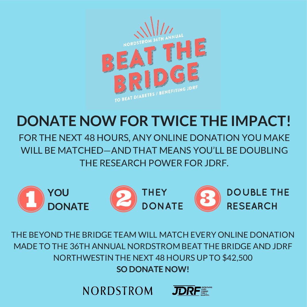 Double Your Beat the Bridge Donations!