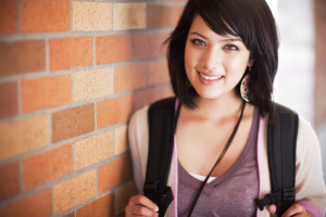Mixed race college student