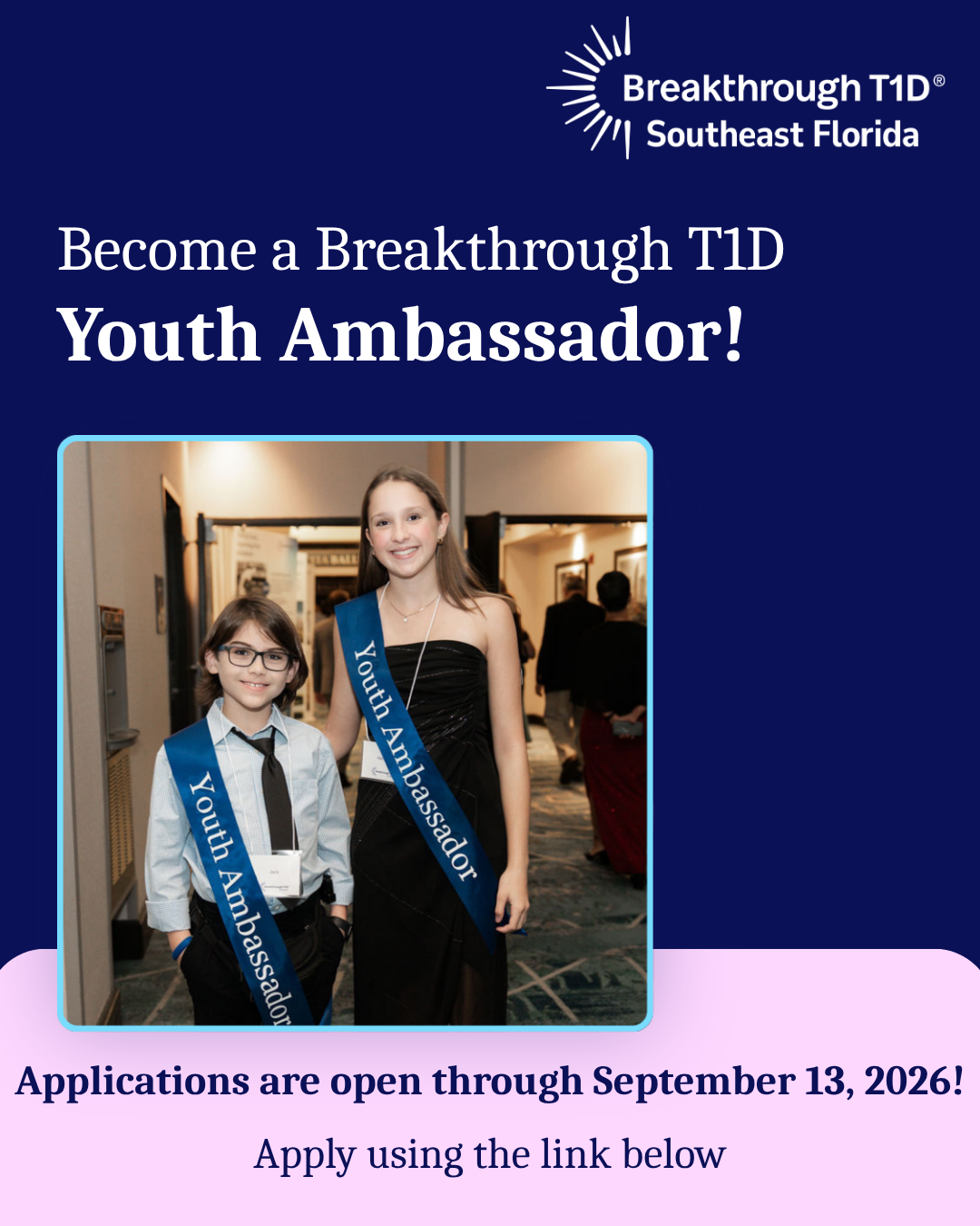 Applications are open for the 2026–2027 Youth Ambassador Program