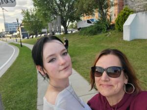 Jordan with her mom