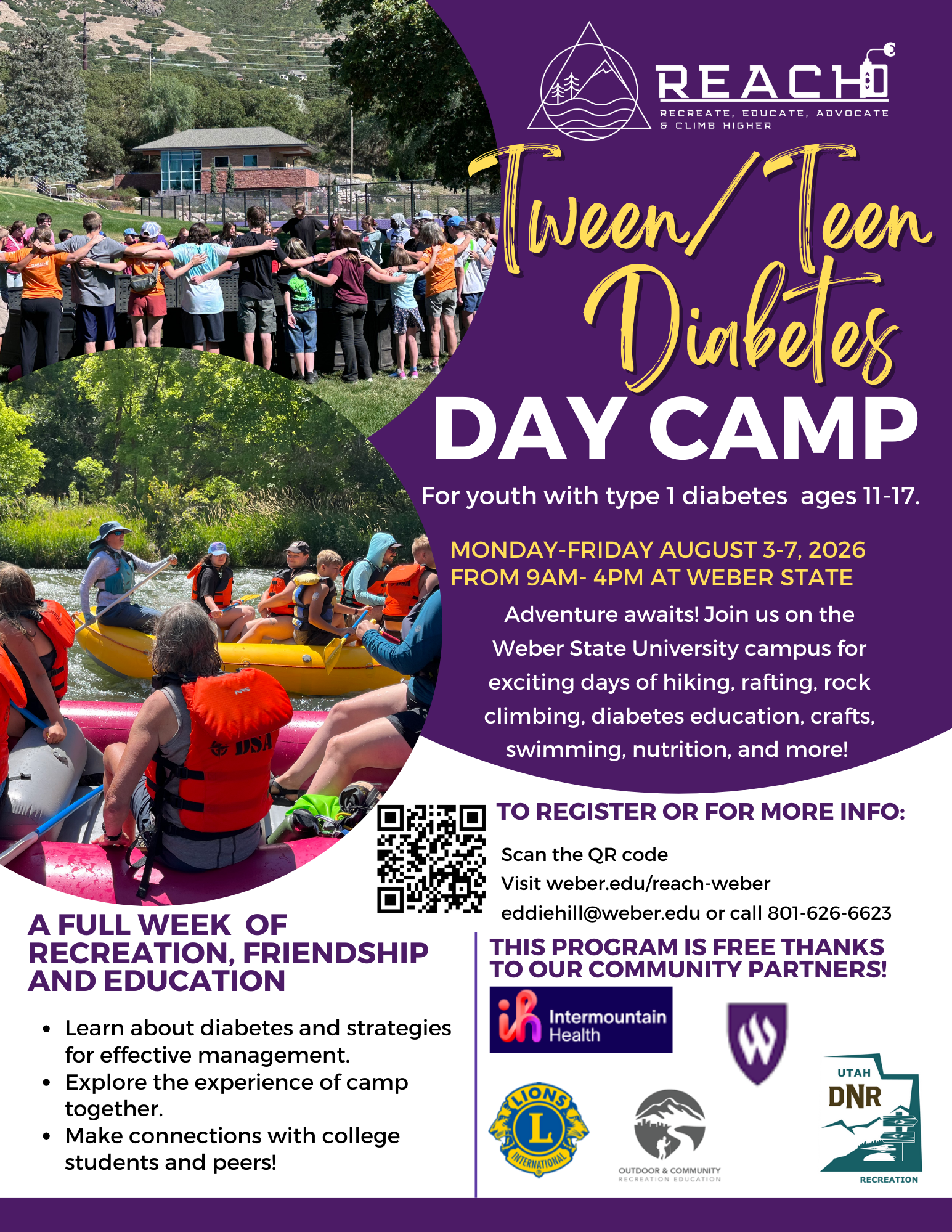 REACH: Tween/Teen Diabetes Day Camp