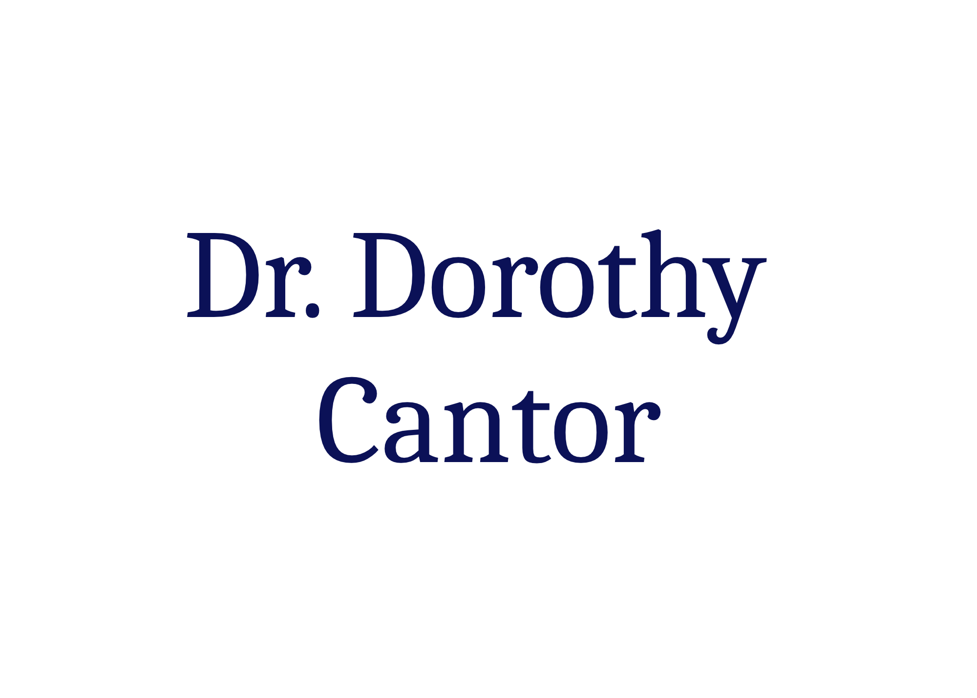 Dorothy Cantor