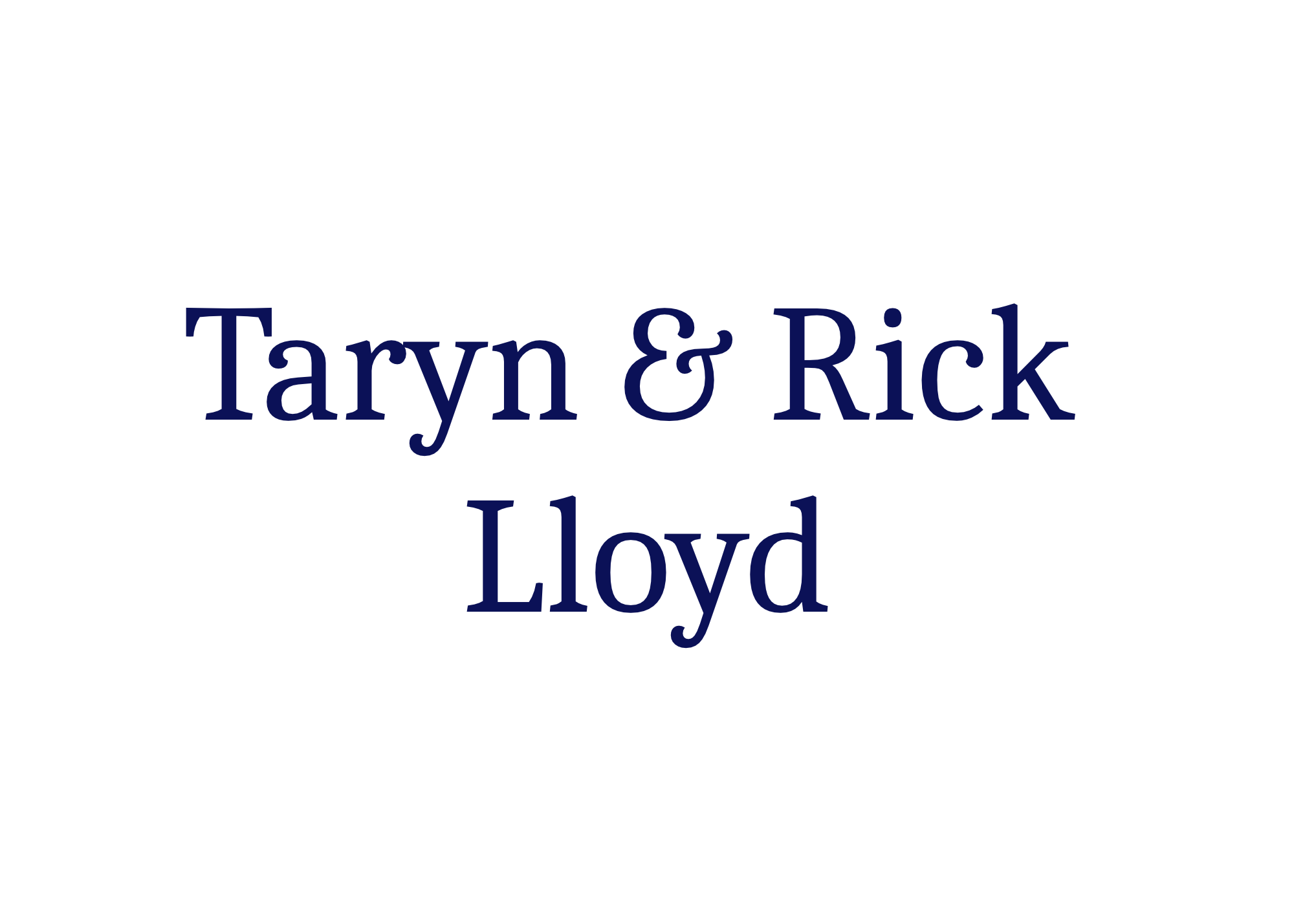 Taryn and Rick Lloyd