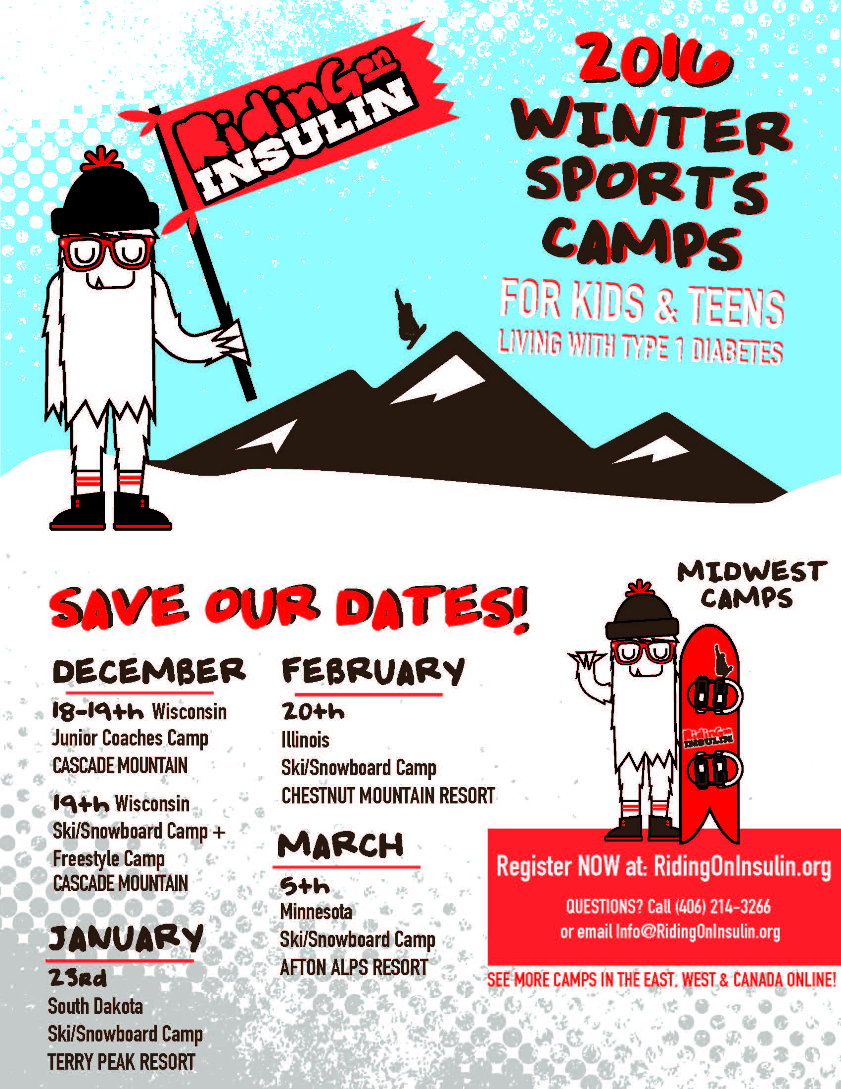 Riding on Insulin 2015 Camp dates