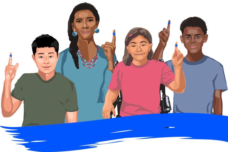 Illustration of a group of diverse people.