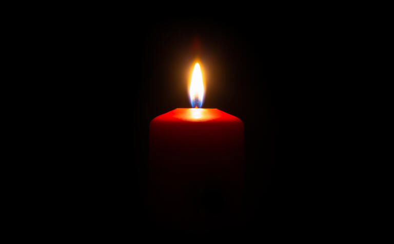 Memorial Image of a Candle in the Dark
