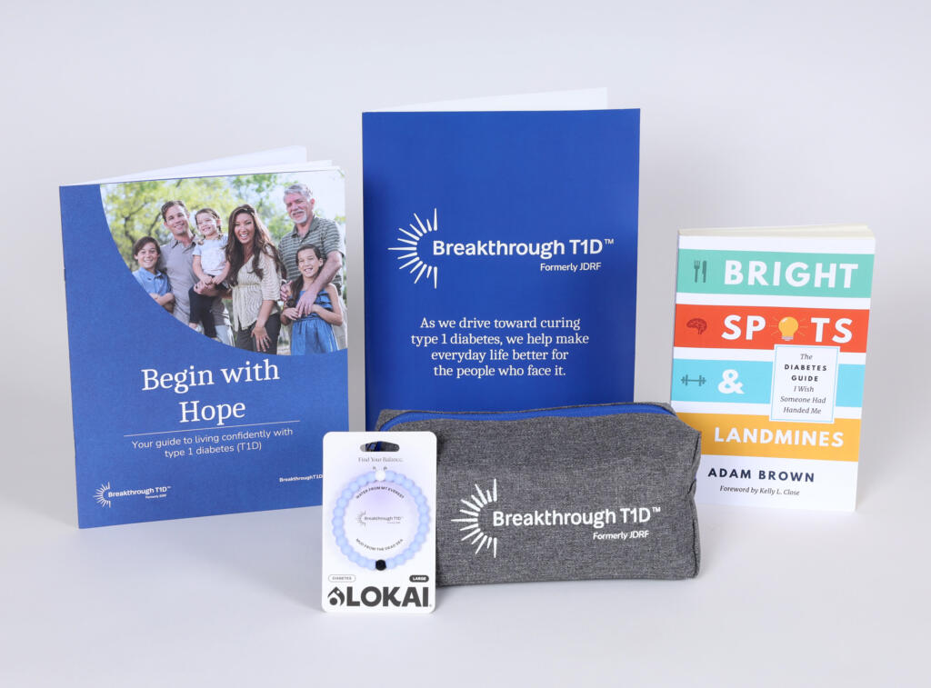 Breakthrough T1D Adult Pack for adults newly diagnosed with type 1 diabetes