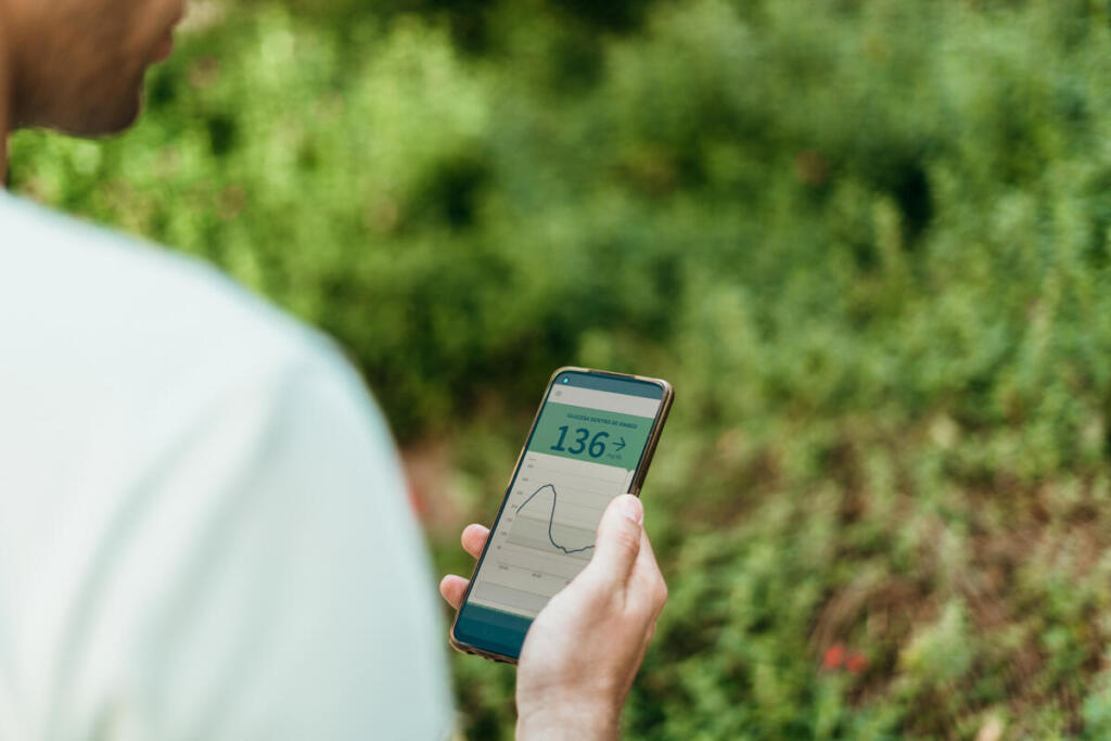 Man with diabetes checking sugar in the blood